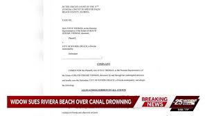 Widow Files Wrongful Death Lawsuit Against Riviera Beach Over Canal Rescue