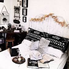 Killstar Witchy Bedroom I Would Try To Get Everything In White Eggshell Light Greys With Dark Furnit Aesthetic Bedroom Eclectic Bedroom Home Decor Bedroom
