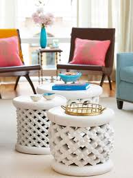 Add storage and a contemporary modern edge to your living room with this coffee table and storage stool set. Garden Stool Round Up Clagett