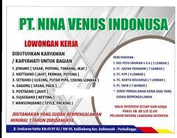 Panjiva helps you find, evaluate and contact buyers of nina. Lowongan Kerja Pt Nina Venus Indonusa November 2019