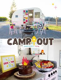 See more ideas about camping, camping decor, remodeled campers. Bright Colorful Camping Party Ideas Hostess With The Mostess