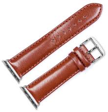 Debeer Replacement Watch Strap Smooth Leather Long Length Havana Fits 38mm Apple Watch Black Adapters Apple Watch Silver Apple Watch 38mm Watch Bands