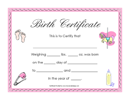 Updated 01/31/19 while sending off a birth certificate is the preferred method of proving you. Blank Birth Certificate Template 2 Legalforms Org