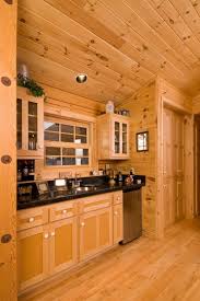 Tongue Groove Pine For Partition Walls The Original Lincoln Logs In 2020 Knotty Pine Kitchen Small Log Cabin Cabin Kitchens