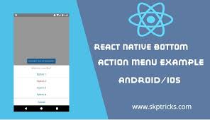 This Tutorial Explains How To Create Bottom Action Menu Example In React Native Application To Make Bottom Action Menu We Are React Native Menu Web Development