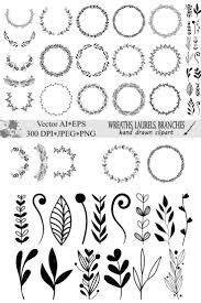 Black And White Wreath Graphic Bullet Journal Inspiration Hand Drawn Doodle Frames And Flowers Doodle Wreaths Frames Flowers Branc Doodle Frames Bullet Journal Frames How To Draw Hands