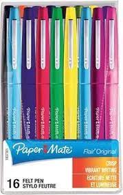 Bol Com Papermate Fineliner Flair Original Medium Etui Met 16 Stuks