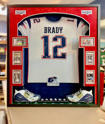 While either will work, a shadow box allows for more customization where items like balls lay the jersey out in the desired position (and orientation to the frame) on the matte backing board inside the shadow box frame or foam board if. Football Jersey Framing Jacquez Art Jersey Framing