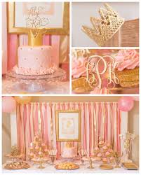 Pink Gold Princess Themed Birthday Party Princess Theme Birthday Party Birthday Party Themes Princess Birthday Party