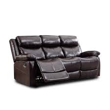 Reclining street and racing seats corbeau and sparco leather seats all of these seats are available in black leather. Romatlink Reclining Leather Couch Recliner Sofa Manual Reclining Sofa Seat Pu Leather Recliner Sofa Set For Living Room Suitable For Entertainment And Relaxation Brown Sofa1 Medium Buy Online In Antigua And Barbuda At