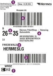 Den dhl rücksendeschein habe ich selbstverständlich noch. Codes Und Elemente Des Hermes Paketscheins Bei Paketda De