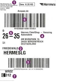 Sie werden automatisch auf eine seite geleitet, von der aus sie das rücksendeetikett nun ausdrucken können. Codes Und Elemente Des Hermes Paketscheins Bei Paketda De