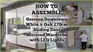 Check out our wardrobe mirror selection for the very best in unique or custom, handmade pieces from our home there are 174 wardrobe mirror for sale on etsy, and they cost sgd 373.91 on average. German Downtown White Oak 270cm Sliding Door Mirrored Wardrobe With Led Lights Youtube