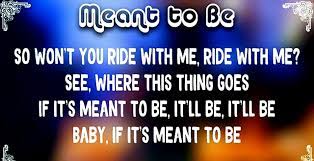 I was in the blue horizon between heaven and earth the days were unchanging and every night i dream the same dream the smell of damp earth the scream no. Bebe Rexha Meant To Be Feat Florida Georgia Line Lyrics 2017 Video Dailymotion