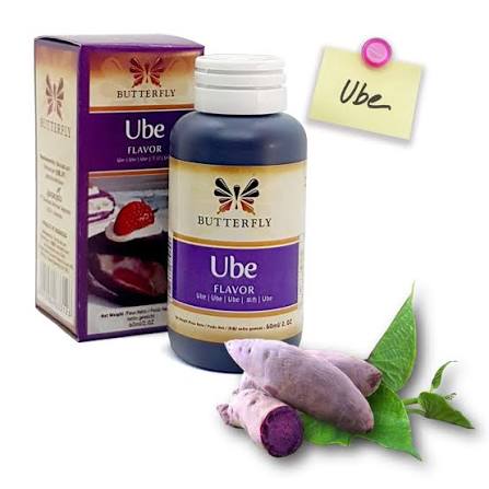 Ube Purple Yam Flavoring Paste Extract by Butterfly 2 Ounce with Mini Refrigerator Magnet | Allergen Free Filipino Purple Yam Food Flavoring Liquid