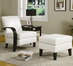 Apartment Ideas Charming White Fabric Accent Chair And Ottoman Under 200 For Living Room Furniture Chairs Accent Chairs For Living Room Leather Accent Chair