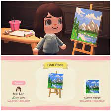 Https Www Reddit Com R Acqr Comments G4pc7s Thought Id Share This Bob Ross Painting I Animal Crossing Animal Crossing Qr Animal Crossing Game