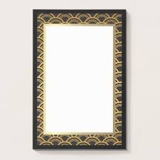 Black And Gold Art Deco Border Black And Gold Art Deco Border Post It Notes Zazzle Com Art Deco Borders Gold Art Deco Art Deco