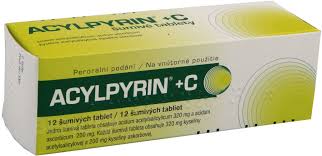 Acylpyrin in doses of less than 300 mg have little effect on the effectiveness of captopril and level above 70 mg% indicates moderate or severe poisoning; Acylpyrin C Tbl Eff 12 Od 2 54 Heureka Sk