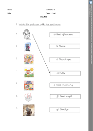 Greetings Matching Activity Worksheet Personal Teaching Resources Esl Marca