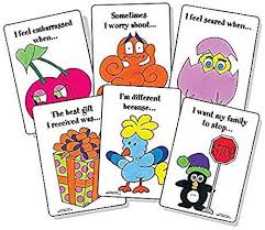 Amazon Com Thoughts And Feelings A Sentence Completion Card Game Toys Games Feelings Games Thoughts And Feelings Managing Emotions