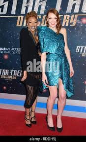 New York, NY, USA. 17th Jan, 2019. Sonequa Martin-Green, Emily Coutts at  arrivals for STAR TREK: DISCOVERY Official Season 2 Premiere Screening,  Conrad New York, New York, NY January 17, 2019. Credit: