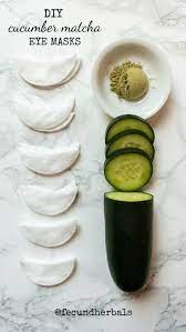 Diy Cucumber Matcha Eye Masks Cucumber On Eyes Aloe Vera Skin Care Matcha