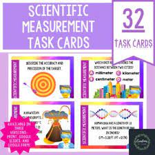 Have Your Students Practice Their Knowledge Of Scientific Measurement And Calculations With This 32 Task Card Task Cards Scientific Notation Distance Learning