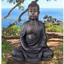 Large Meditative Buddha Of The Grand Temple Garden Statue Temple Gardens Garden Statues Buddha