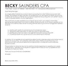 The layout of your letter as well as your grammar and attention to detail forms part of . Trainee Accountant Cover Letter Sample Cover Letter Templates Examples