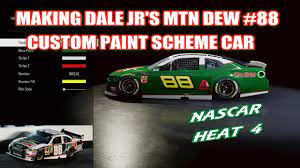 See more ideas about nascar, paint schemes, schemes. Making Dale Jr S 88 Mtn Dew Custom Paint Scheme Car Nascar Heat 4 Youtube