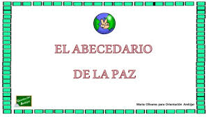 Para ello, en la hora de tutoría, se repartió una letra del alfabeto a cada alumno y ellos tenían que decidir qué palabra, que empiece con la letra correspondiente, asocian con la paz. M D Dia De La Paz Y De La No Violencia C E I P El Prado