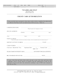 Credit Card Authorization Form Credit Card Cards Attorney At Law
