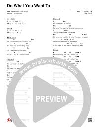 Do What You Want To Chord Chart Editable Vertical