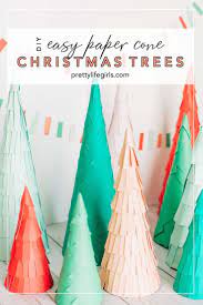 Christmas Table Decor Diy Paper Cone Christmas Trees The Pretty Life Girls Diy Paper Christmas Tree Paper Christmas Decorations Paper Christmas Ornaments