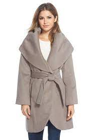 Tahari marla double face wool wrap coat optional self tie belt pale blue l. T Tahari Wool Blend Belted Wrap Coat Nordstrom Belted Wrap Coat Wrap Coat Fashion