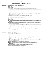 I used common technology colors and a font similar to early industry typefaces. Senior Mobile Software Engineer Resume Samples Velvet Jobs