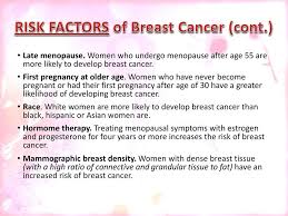 Early menstruation or late menopause. Breast Cancer The Number Speaks Ppt Download