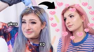 Vii zis will be ze pehlfect excuse to dye ouwl hair blue! Dying My Hair Blue To Pink Haha Oh No Youtube