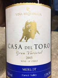 The curico valley is known for it's micro climates and the ability to grow over 30 different wine grape. Casa Del Toro Gran Varietal Merlot Vivino