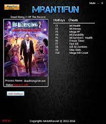 Off the record trainer has 10 cheats and supports steam. Dead Rising 2 Off The Record Trainer 9 Update 20 08 2016 Mrantifun Download Gtrainers