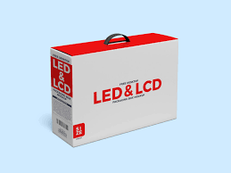 Download Desktop Lcd And Led Packaging Box With Handle Mockup Free Mockup