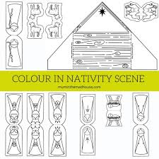 Enjoy the magic of christmas with santa claus, christmas tree, rudolph, gingerbread, snowman. Colour In Nativity Scene Free Printable Mum In The Madhouse