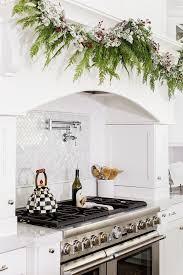 Black And White Checkered Tea Kettle I Like The Way This Stove Is Framed With Thin Cabinetry Possible For Use For Spices And Spatulas E Christmas Interior Design Kitchen Hoods Home Decor Kitchen