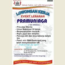 Lowongan kerja pt kimia farma trading & distribution (kftd). Lowongan Kerja Mahkota Putra Fashion Mart Purwokerto Percaya Diri