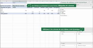 Utiliser La Liste Des Champs Pour Organiser Les Champs D Un Tableau Croise Dynamique Excel