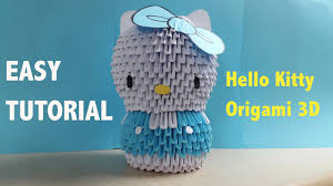 This will allow the cat to stand. Origami 3d Hello Kitty Youtube