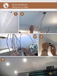 Halogenstrahler in der decke sorgen für licht und atmosphäre. Spots Einbauen Deckenstrahler Aus Halogen Anleitung Diybook At Deckenstrahler Elektroinstallation Haus Halogen Strahler