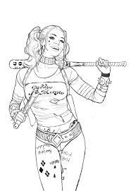 Harley quinn & the suicide squad! Harley Quinn Coloring Pages Print For Free The Best Images