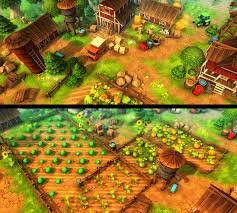 Cartoon Town And Farm Contains Tons Of Models To Create Scenes Such As Farm Village City In A Cartoon Comic Style Cartoon Town Fantasy Village Farm